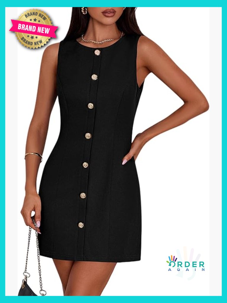 Sleeveless Sheath Dress Work Business Formal Office Outfits Scoop Neck Pull On